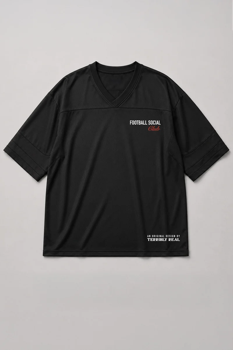 تيربلي ريل The Football Majlis | Black Lifestyle Jersey
