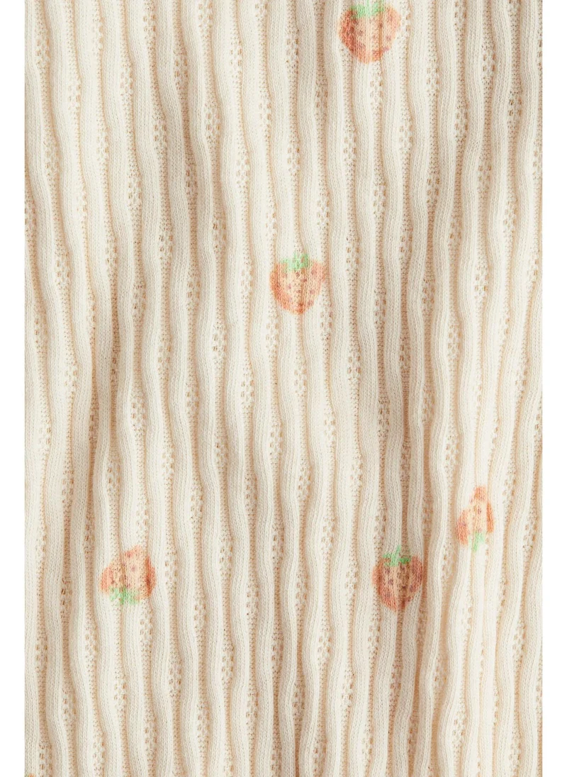 اتش اند ام Flounce-trimmed cotton top