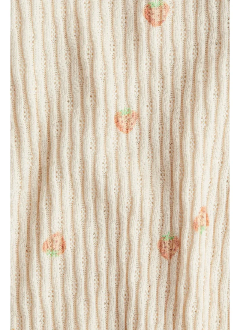 اتش اند ام Flounce-trimmed cotton top