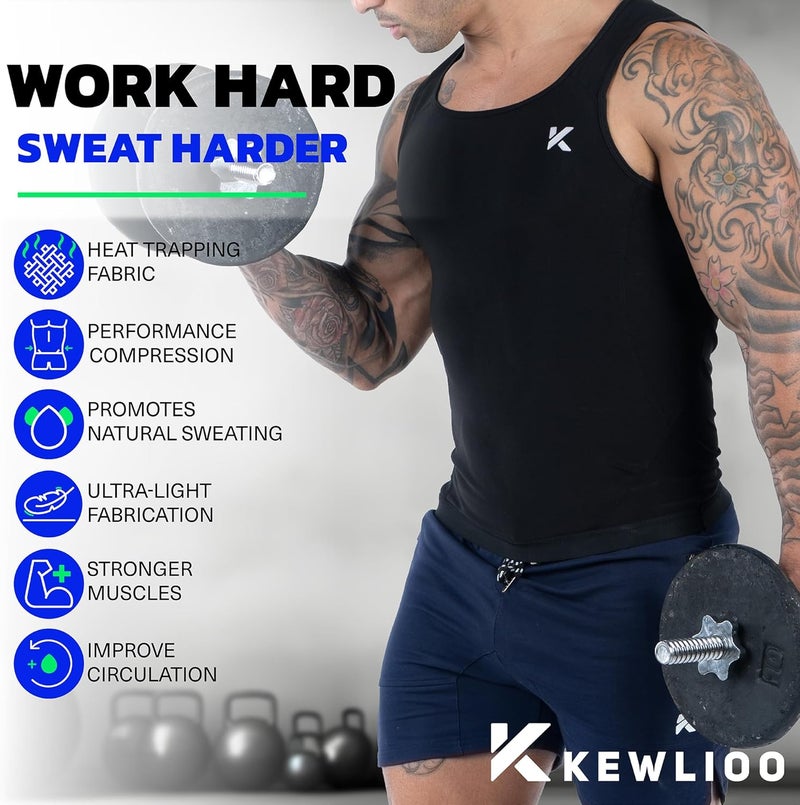 Kewlioo Men's Heat Trapping Pullover Sweat Enhancing Vest - Multi-Pack Sauna Tank Tops - Image 3