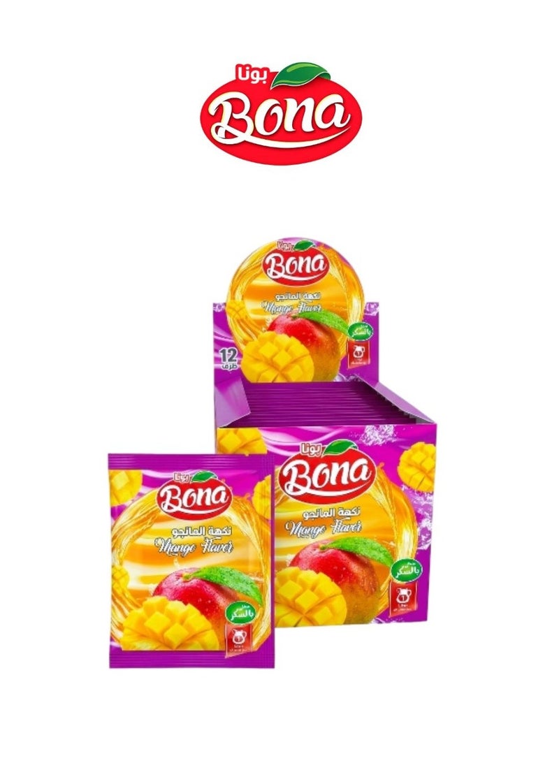 Bona Sweetened Concentrated Mango Juice - 20g - Box of 12 Sachets - Image 2