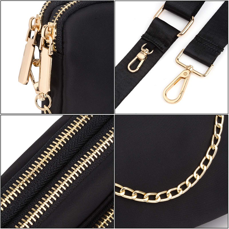 UTO Small Crossbody Bags for Women 3 in 1 Trendy Belt Purse Fashion Designer Mini Cute Sling Fanny Chest Pack - Image 3