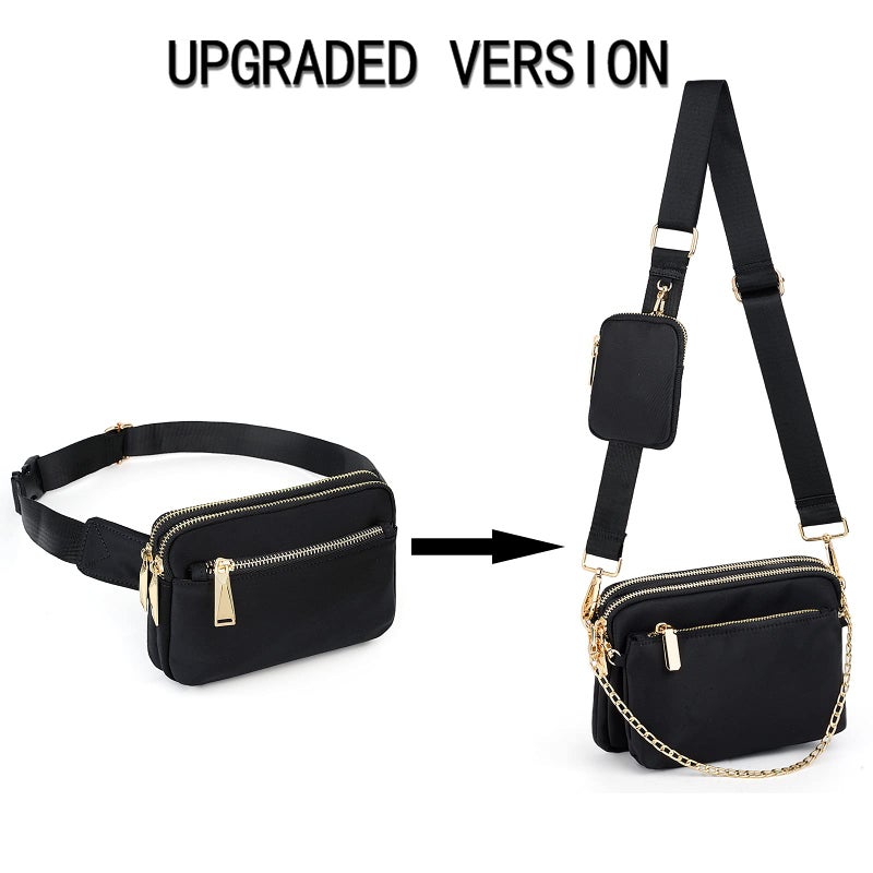 UTO Small Crossbody Bags for Women 3 in 1 Trendy Belt Purse Fashion Designer Mini Cute Sling Fanny Chest Pack - Image 5