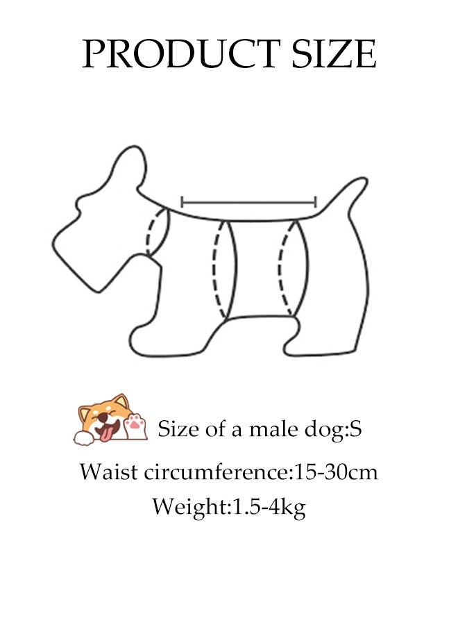 DUNISO 10 Pcs Disposable Pet Diapers， Disposable Pet Diapers，Highly Absorbent, Leak Proof，Velcro Design，Recommended For Male Dogs Weighing 1.5-4 KG（S） - Image 2