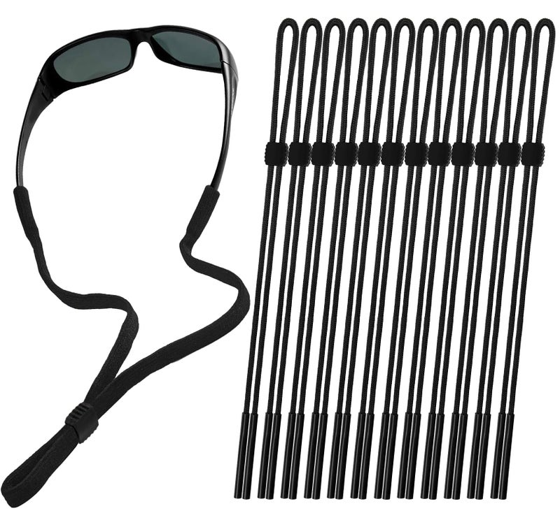 Attmu 12 Pack Sunglasses Strap Sports Eye Glasses String Strap Adjustable Eyeglasses Strap Lanyard Cord Band Neck Holders Eyewear Retainer for Men Women Kids