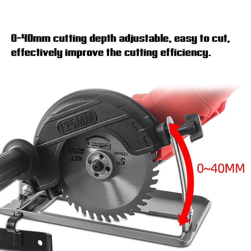 Angle Grinder Retrofit Cutting Machine Bracket 0-40Mm Cutting Depth Adjustable 0-45° Angle Adjustable - Enlarged Thickened Plate Design Positioning Bracket for Angle Grinder Cutting Modification - Image 5