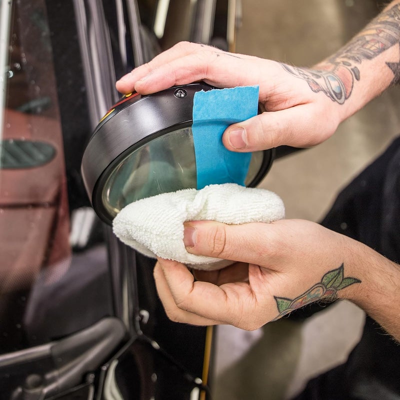 Meguiar's G12310EU Plast-RX منظف وملمع البلاستيك الشفاف للمصابيح الأمامية 296 مل يزيل الخدوش الدقيقة والعتامة والأكسدة العنيدة - Image 3