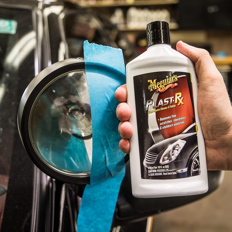 Meguiar's G12310EU Plast-RX منظف وملمع البلاستيك الشفاف للمصابيح الأمامية 296 مل يزيل الخدوش الدقيقة والعتامة والأكسدة العنيدة - Image 2