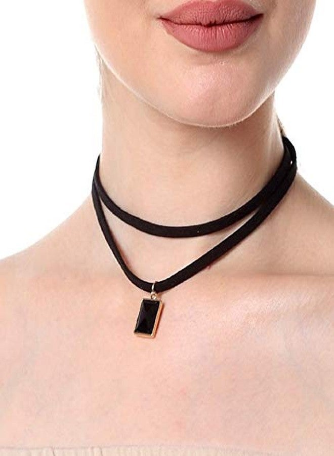 OOMPHelicious Jewellery Black Multi Layered Multi-Strand Fashion Choker Necklace For Women & Girls - Image 3