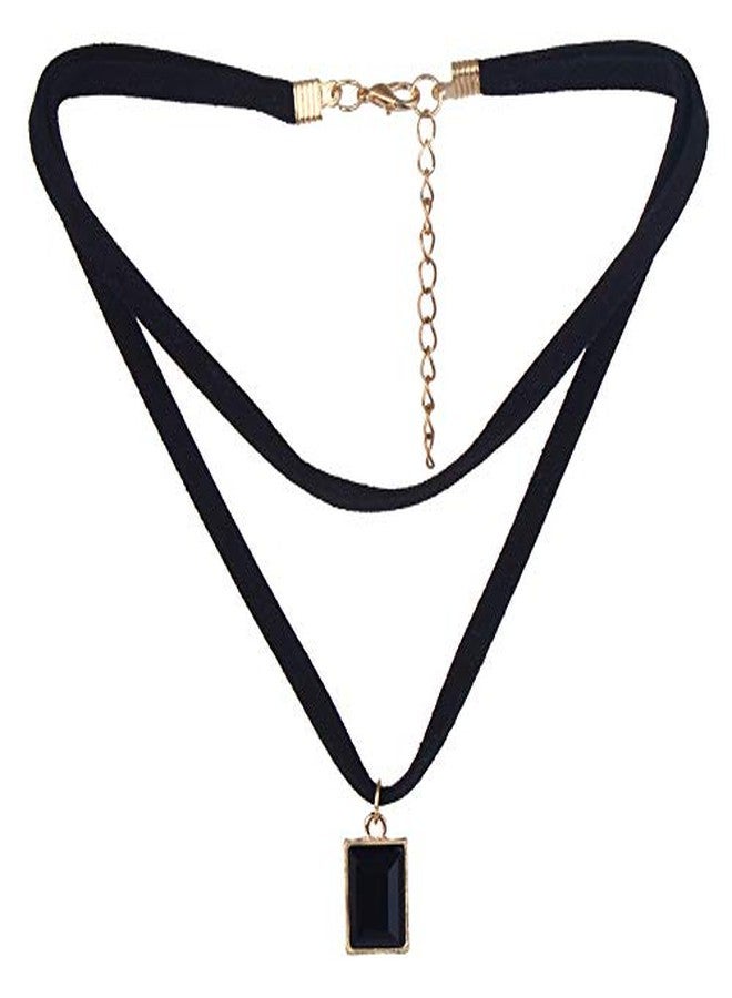 OOMPHelicious Jewellery Black Multi Layered Multi-Strand Fashion Choker Necklace For Women & Girls - Image 1