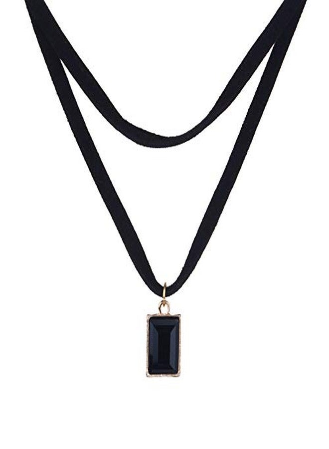 OOMPHelicious Jewellery Black Multi Layered Multi-Strand Fashion Choker Necklace For Women & Girls - Image 2