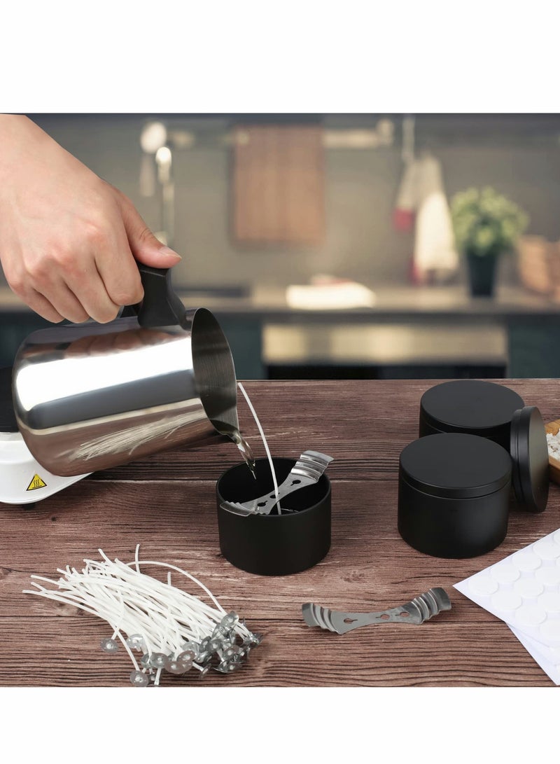 SYOSI 24 Pcs Candle Tins for Making Candles Bulk 8 oz Candle Jars Tin Jars for Candle Making - Image 4