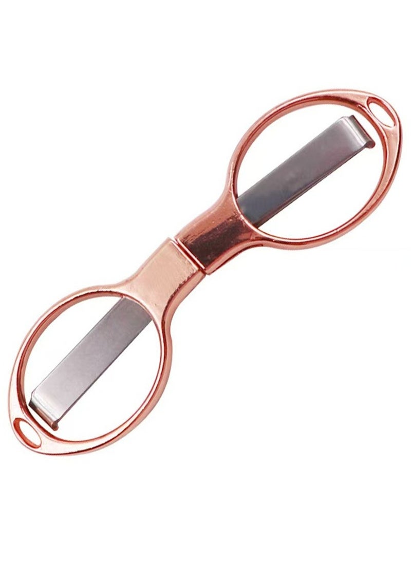 Simple Portable Folding Scissors Solid Color Glasses Shape Paper Cutters Students Handmade DIY Tools School Office Supplies - Image 2