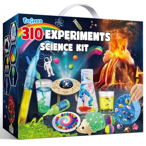 PATIFEED 310 Experiments Science Kits for Kids STEM Scientific Projects Toys for Boys Girls Gifts Ideas Birthday Christmas Erupting Volcano Chemistry Set Space Project - Image 1