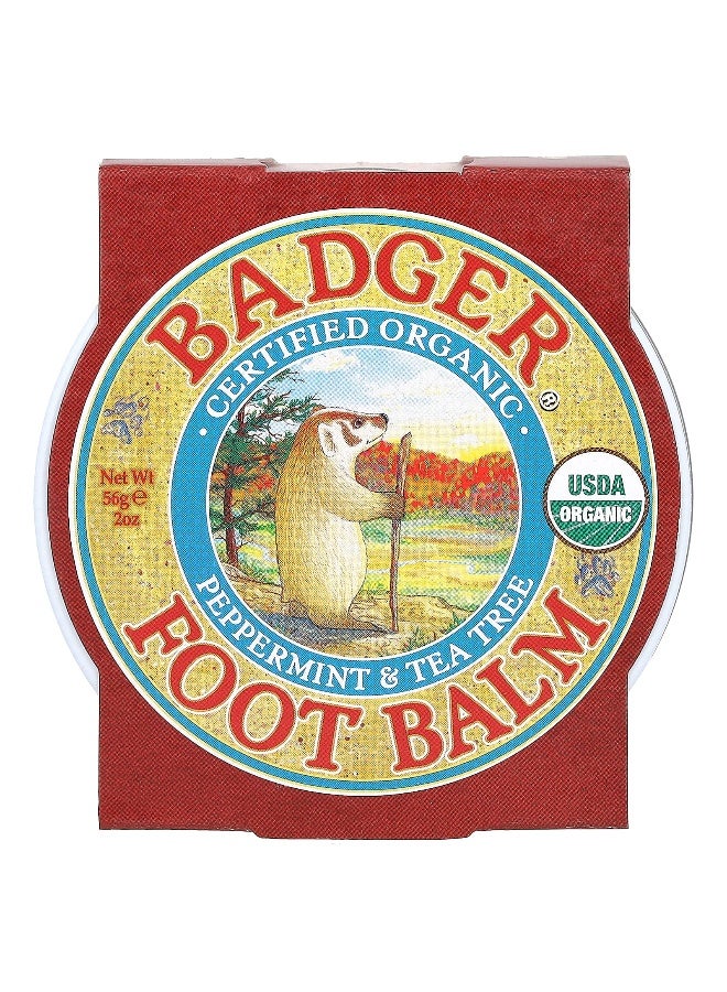 Badger, Certified Organic Foot Balm, Peppermint & Tea Tree, 2 oz (56 g) - Image 2