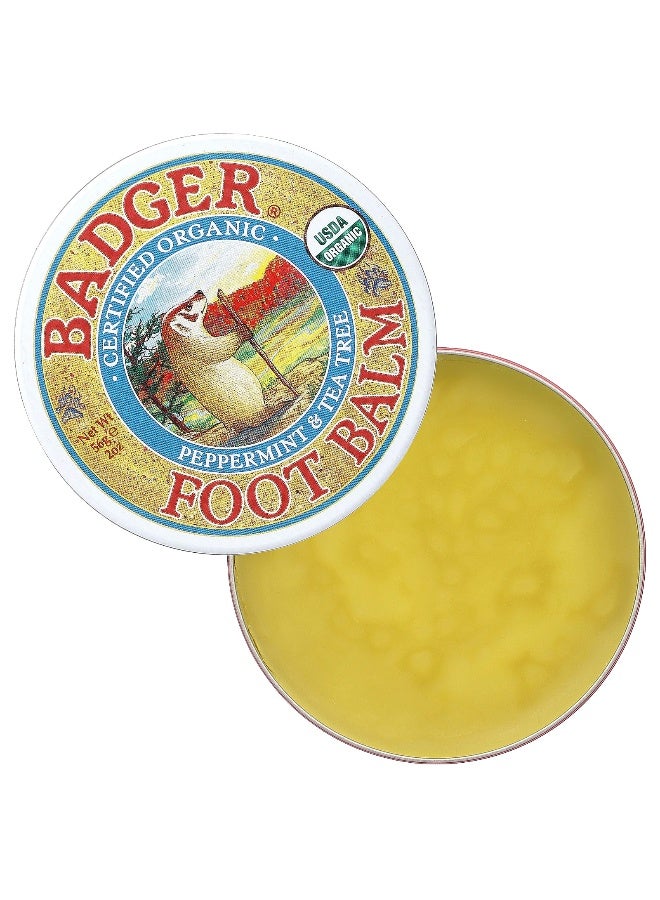 Badger, Certified Organic Foot Balm, Peppermint & Tea Tree, 2 oz (56 g) - Image 5