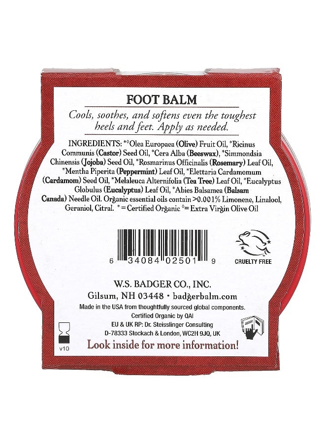 Badger, Certified Organic Foot Balm, Peppermint & Tea Tree, 2 oz (56 g) - Image 3