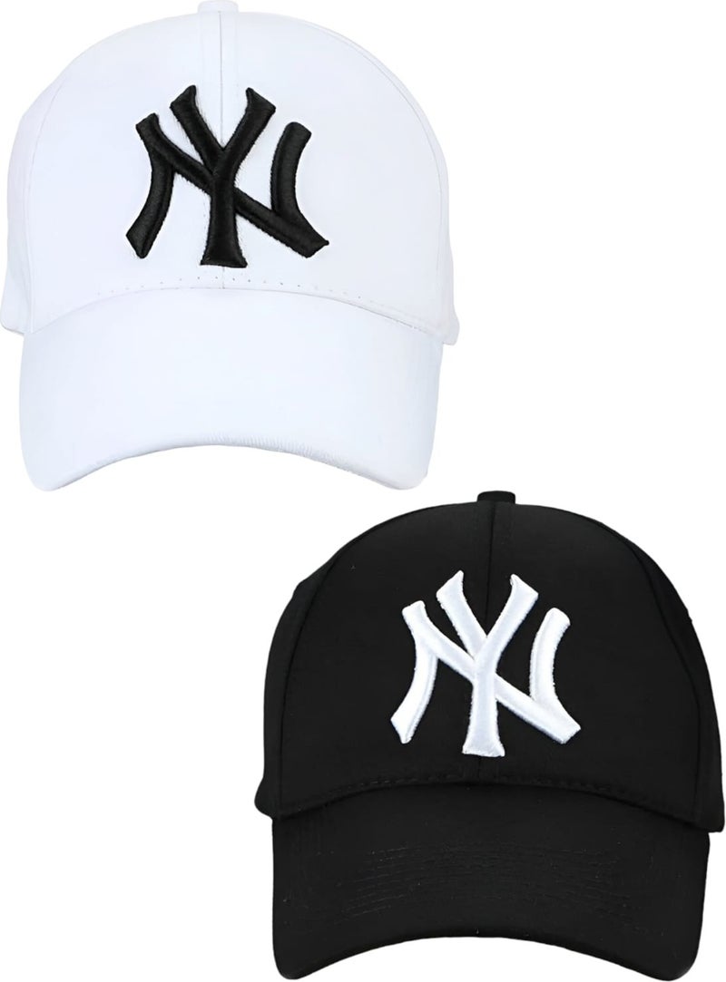 Mood Agenda Unisex 5-8 Years Old Cotton Adjustable Children's Hat Set of 2 