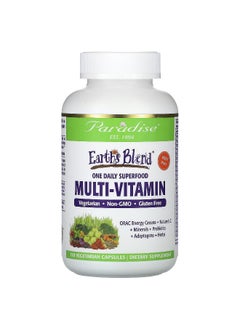 Paradise Herbs Paradise Herbs, Earth's Blend, One Daily Superfood Multi-Vitamin with Iron, 120 Vegetarian Capsules  - Image 1