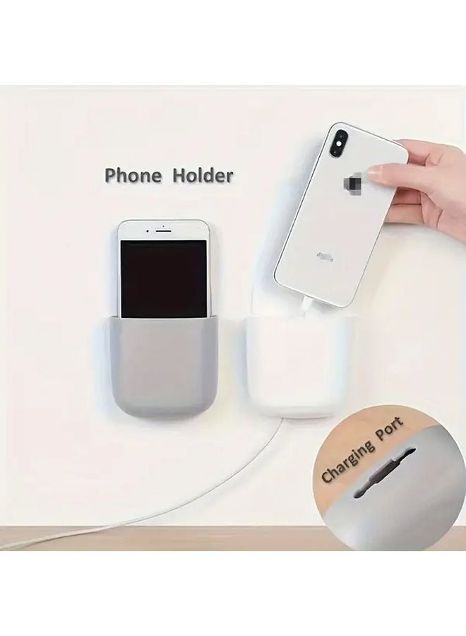 Pink Wall Mounted Storage Box Remote Control Holder No Drilling Space Saving - Image 3