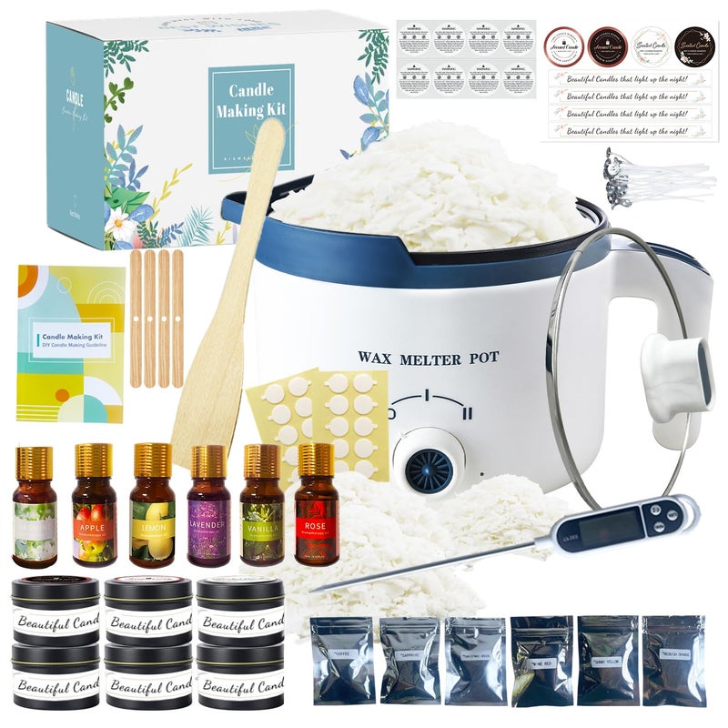 Ksedcon Soy Wax Candle Making Kit for AdultsWax Melts Kit with Electric Wax Melter to Make Your Own Scented Candles 2lb900g