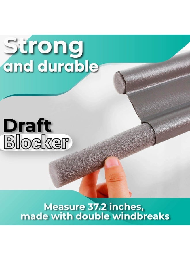 Removable and Washable Door Bottom Sealing Strip – Under Door Draft Stopper for Noise Reduction and Insulation – Ideal for Home, Dorm, and Bedroom – Gray - Image 4