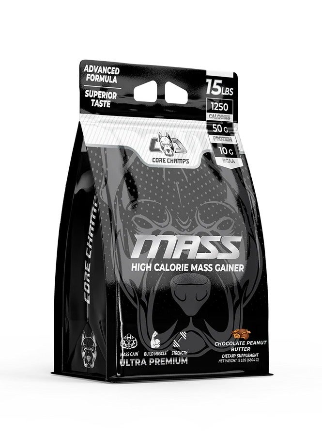 Core Champs MASS High-Calorie Mass Gainer 15lbs (Chocolate Peanut Butter) - Image 1