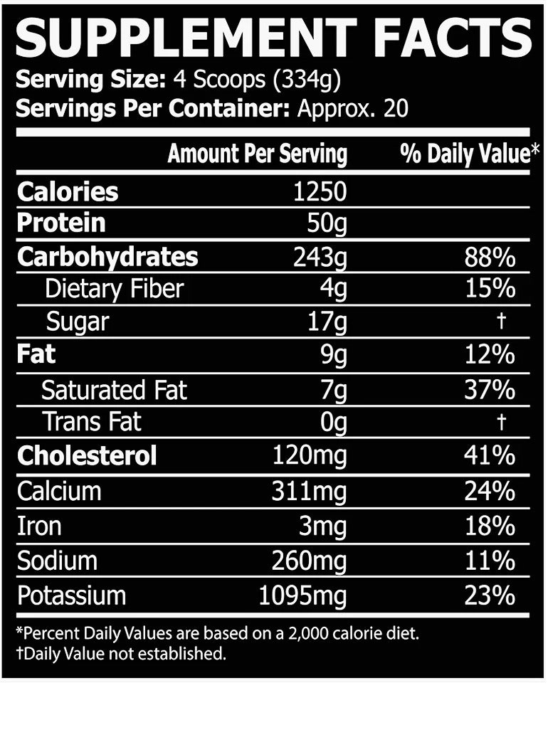 Core Champs MASS High-Calorie Mass Gainer 15lbs (Chocolate Peanut Butter) - Image 2