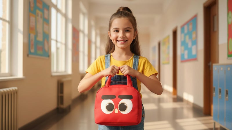 INSTABUYZ 3D Printed Hot & Cold Leak Proof Lunch Bag for Office School Kids Men & Women Storage Bag with Handle Tiffin Bag (Red Eye) - Image 5