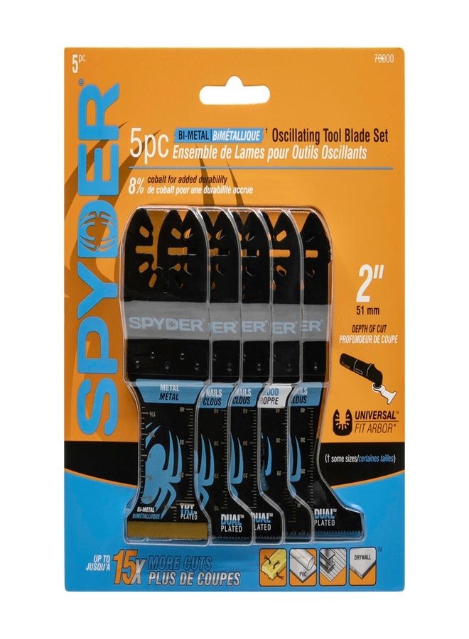 Spyder Bi-Metal Wood and Metal Cutting Oscillating Tool Blade 5-Pack - Image 4