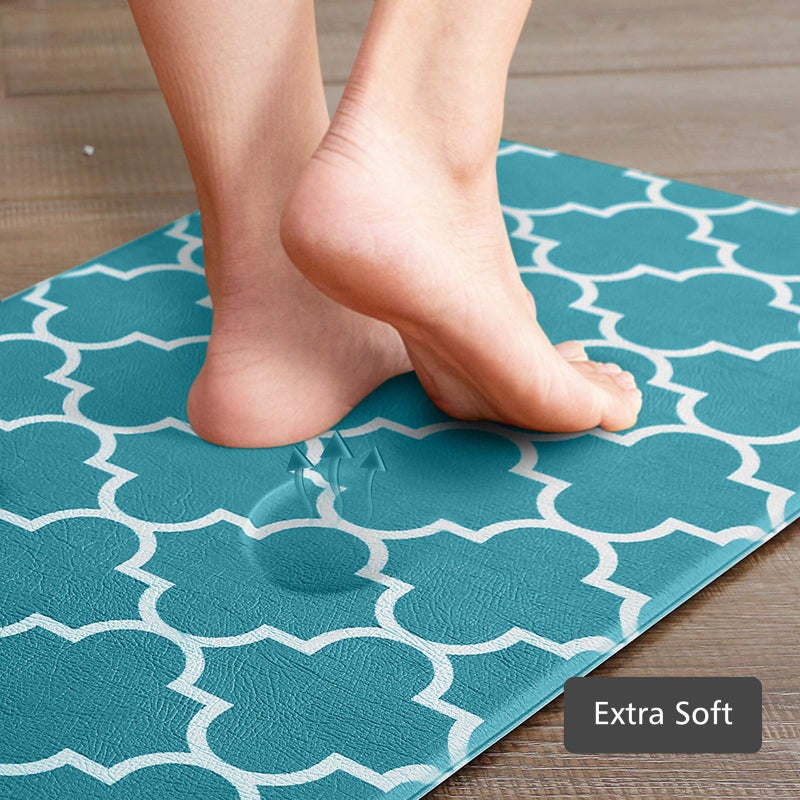 KMAT Kitchen Mat [2 PCS] Cushioned Anti-Fatigue Kitchen Rug, Waterproof Non-Slip Mats and Rugs Heavy Duty PVC Ergonomic Comfort Standing Foam Mat for Kitchen, Floor Home, Office, Sink, Laundry - Image 5