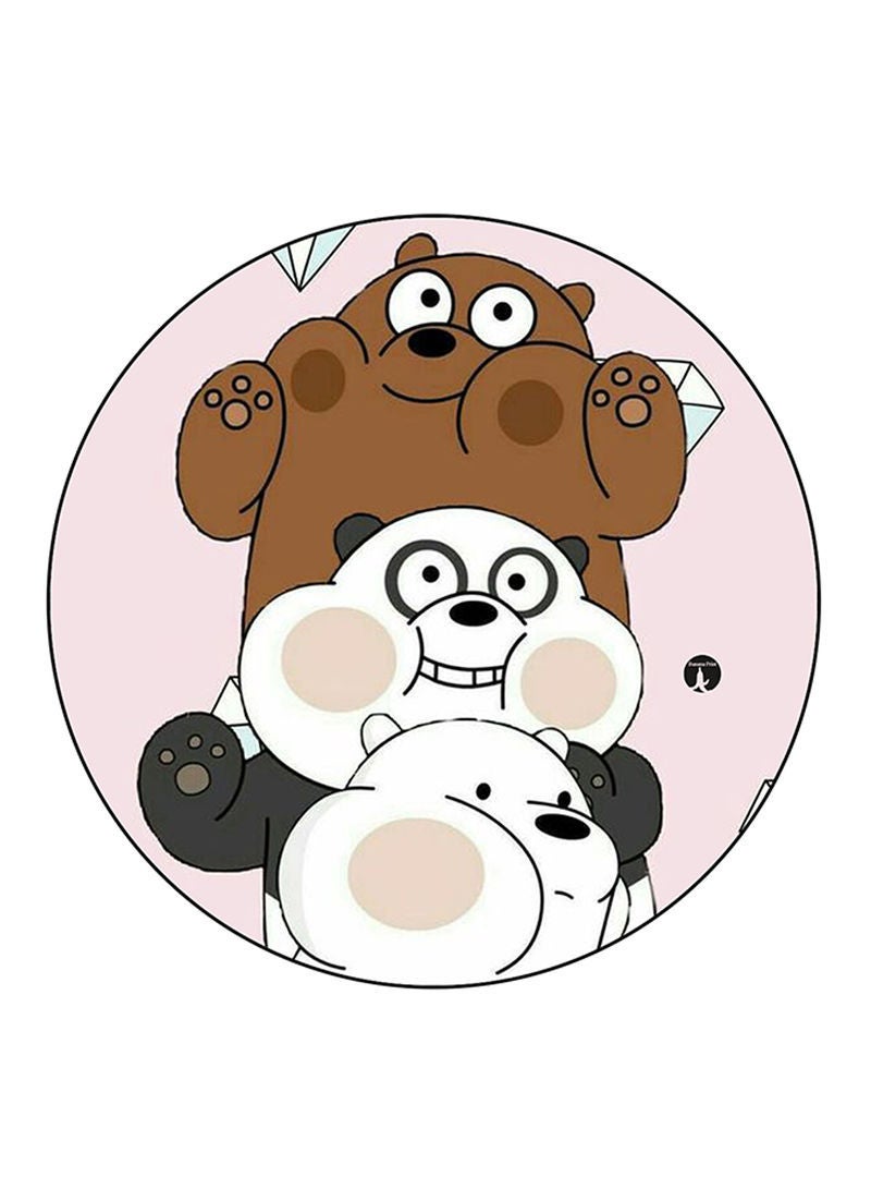 We Bare Bears Printed Mouse Pad Multicolour