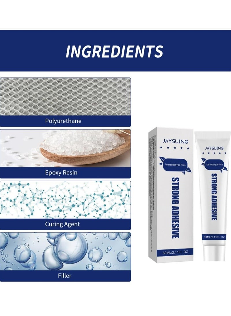 Excefore Nail Free Strong Glue, 2 Pcs All-Purpose Glue, Multipurpose Nailless Super Glue, Waterproof and Moisture-Proof,Suitable for Metal Ceramic Glass and Plastic Muzhipin  - Image 3