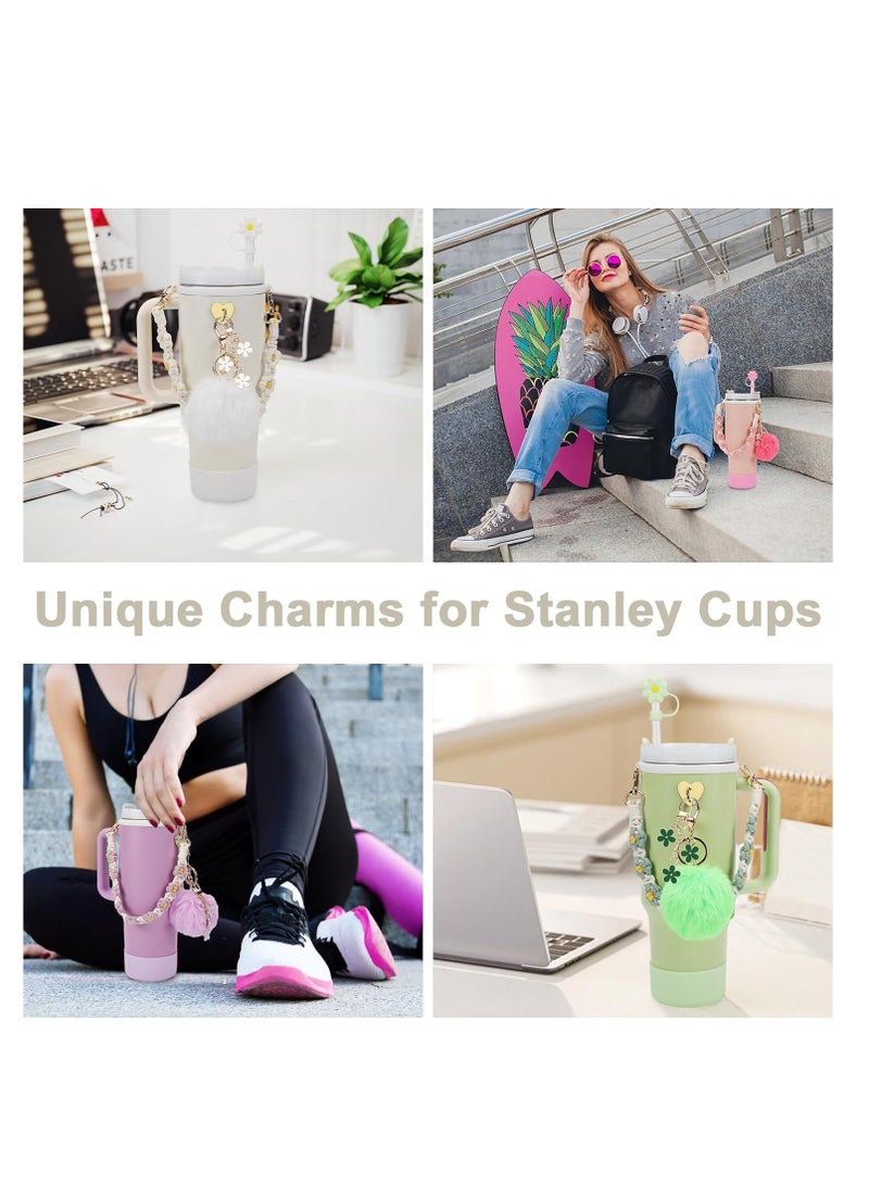 KASTWAVE Stanley Cup Accessories Set, Water Bottle Handle Strap, Siliocne Stanley Cup Boot, Stanley Charms for Stanley Cup 40oz Tumbler, Handle Charm for Stanley Tumbler - Image 4