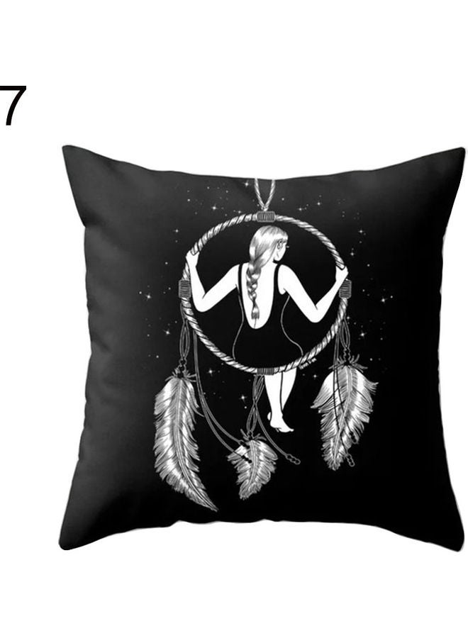NIBEMINENT Printed Pillow Cushion Cover Black