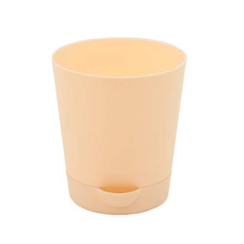 garbnoire Self Watering Planter Pot with Bottom Tray/Plate - (4 inch) Indoor Outdoor Balcony Plant Pot | Home Garden Office Flowering Container Cover | Living Room Decor (Ivory, 5) - Image 5