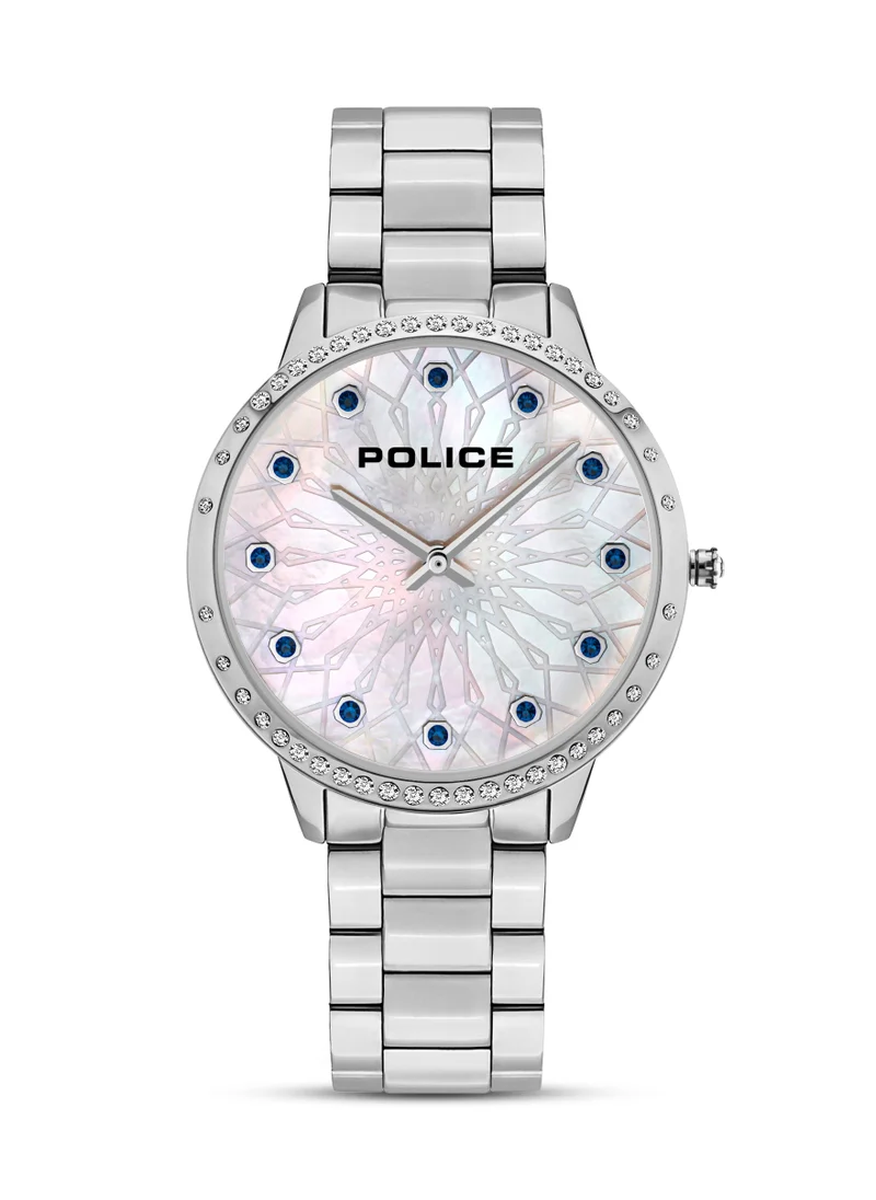 POLICE Horta Womens 36mm Watch with White Mother-of-Pear Dial And Stainless Steel Bracelet