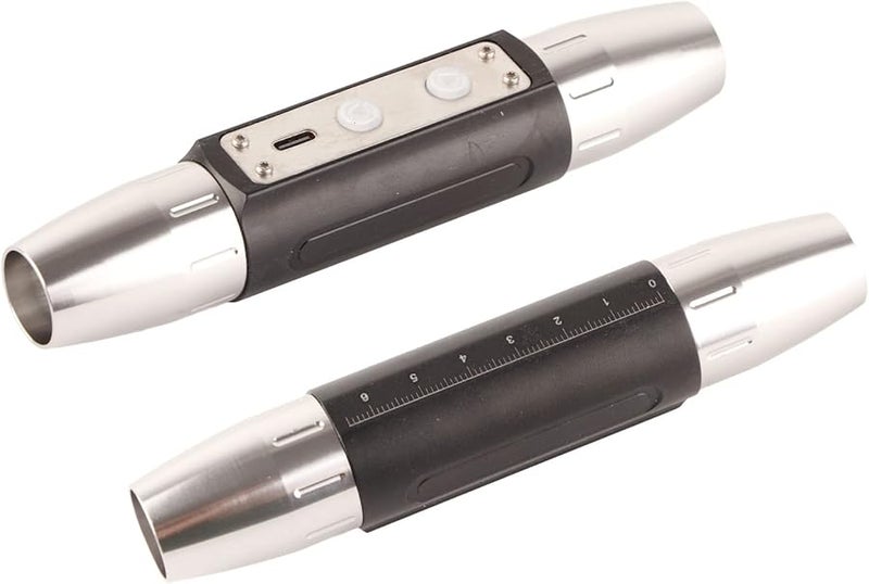 Yosoo USB Rechargeable Jade Flashlight Double Heads Jewelry Appraisal Bright Torch - Image 2