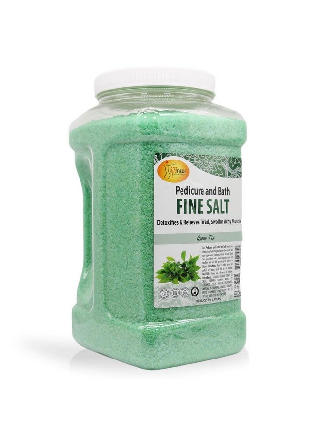 spa REDI نقع القدمين للتخلص من السموم وباديكير وملح ناعم من الشاي الأخضر 128 أونصة مصنوع من أملاح البحر الميت وزيت الأركان وزيت جوز الهند والزيوت الأساسية ينعش ويرطب وينعم البشرة. - Image 1