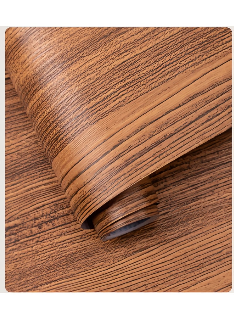 45cm*10m Pear Wood Grain Wallpaper, Decorative Wallpaper, Self-Adhesive Wallpaper, Background Wallpaper, Renovation Wallpaper, Waterproof and Oil-Resistant Large-Size Home and Hotel Decorative Wallpaper - Image 1