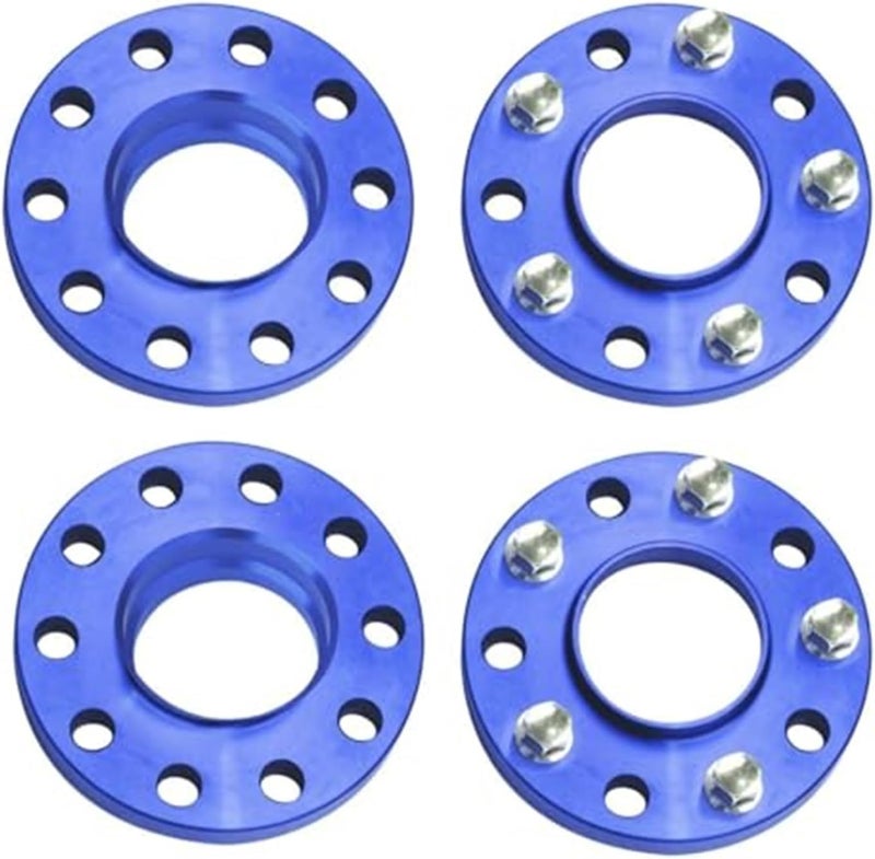 MKVAXR 4-Piece Wheel Spacer Kit - 2pcs 15mm & 2pcs 20mm Blue Forged Aluminum Flange Adapters for BMW - Image 5