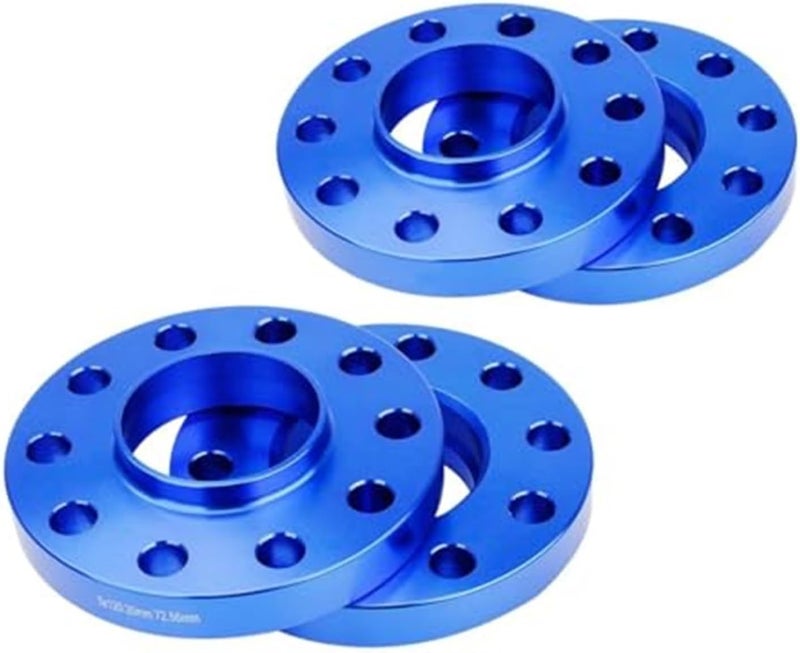 MKVAXR 4-Piece Wheel Spacer Kit - 2pcs 15mm & 2pcs 20mm Blue Forged Aluminum Flange Adapters for BMW - Image 3