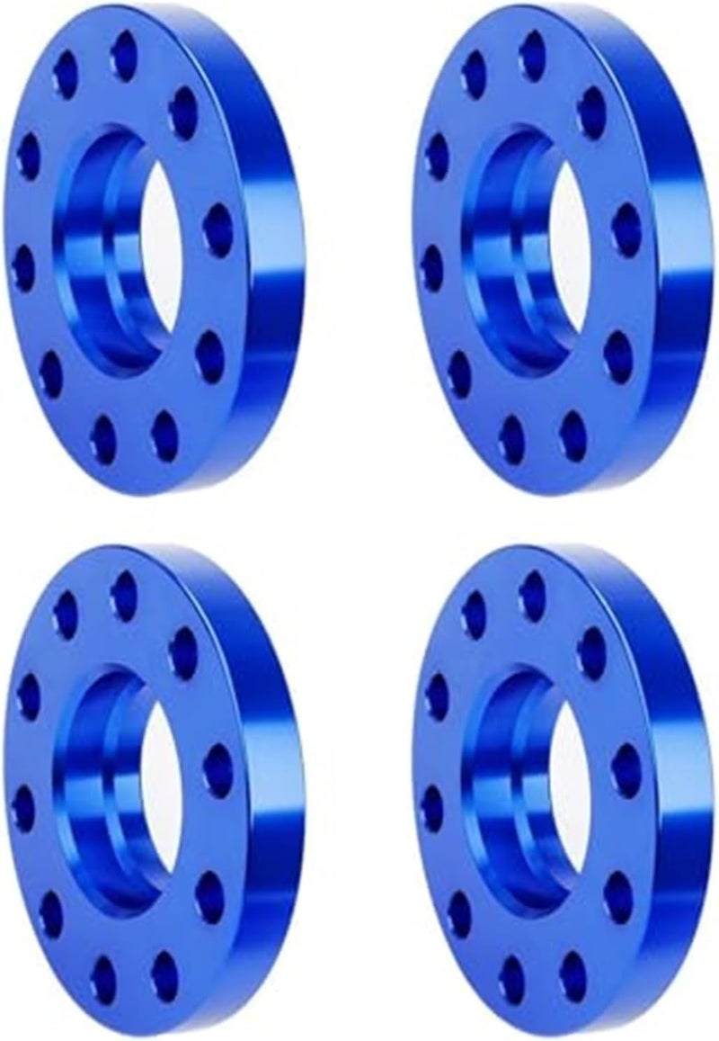 MKVAXR 4-Piece Wheel Spacer Kit - 2pcs 15mm & 2pcs 20mm Blue Forged Aluminum Flange Adapters for BMW - Image 1