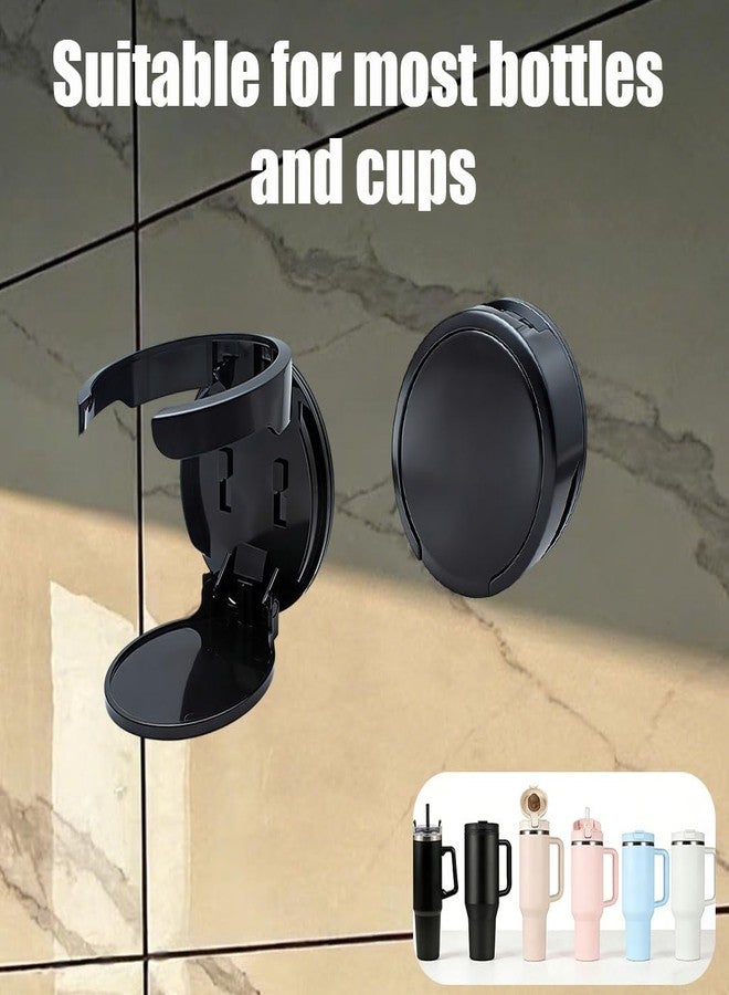 KCMOSGI 2 Pcs Wall Cup Holder for Stanley, Self-Adhesive & Screw Installation, Foldable Cup Holder Compatible with Stanley 30/40 oz Drinks and Coffee - Image 3