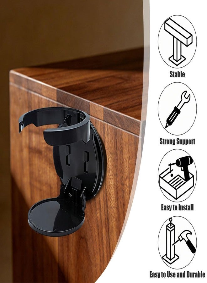 KCMOSGI 2 Pcs Wall Cup Holder for Stanley, Self-Adhesive & Screw Installation, Foldable Cup Holder Compatible with Stanley 30/40 oz Drinks and Coffee - Image 4