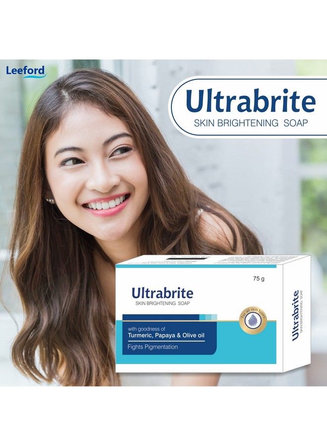 Leeford Ultrabrite Skin Brightening Soap (Assorted Color) Bar Combo Pack Of 3With Neem & Aloevera Extract;Active Ingredients Goodness Of Turmericpapaya & Olive Oil For All Skin Type(75G Each) - Image 4