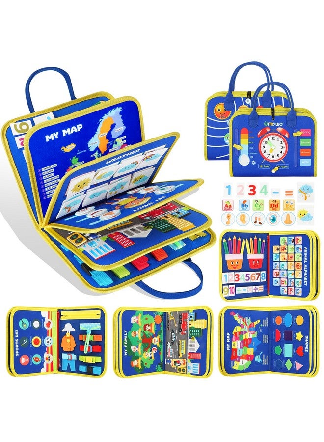 URMYWO Busy Board - Montessori Toys for 1 2 3 4 Year Old, Busy Book Toddler Activities with Fine Motor Skills, Autism Sensory Toys Gifts for Boys Girls, Travel Toys for Road Trip Plane Car - Image 1