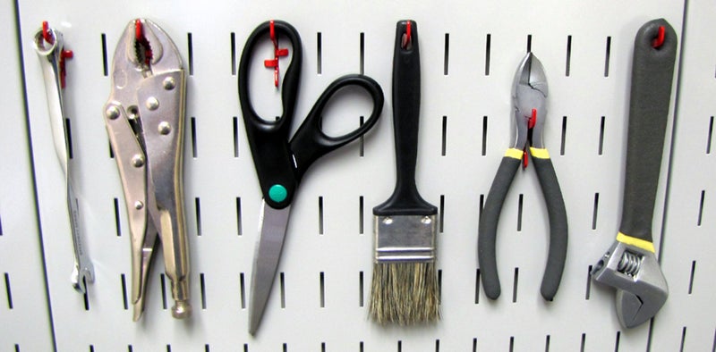 Wall Control Standard Slotted Hook Pack - Slotted Metal Pegboard Hooks for Wall Control Pegboard and Slotted Tool Board - Red - Image 4