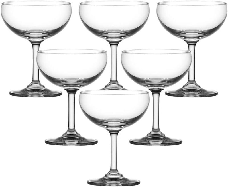 Ocean Classic Saucer Champagne Glass, 200Ml, Set Of 6, 501S07, Coupe Glass, Champagne Saucer, Cocktail Saucer, Vintage Champagne Glass - Image 1
