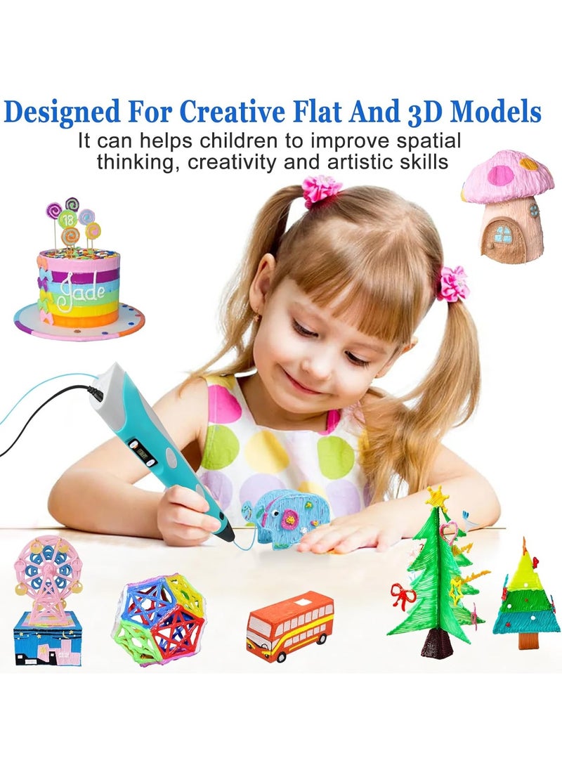 DubaiGallery 3D Pen for Kids, 3D Printing Pen Kit with Portable Bag＆150 Feet 15 Color PLA Filament Refill, stylo Impression 3D Enfant 3D Printer Pen, 3D Drawing Pens Doodler 3D Craft Set Toy Gift  - Image 3